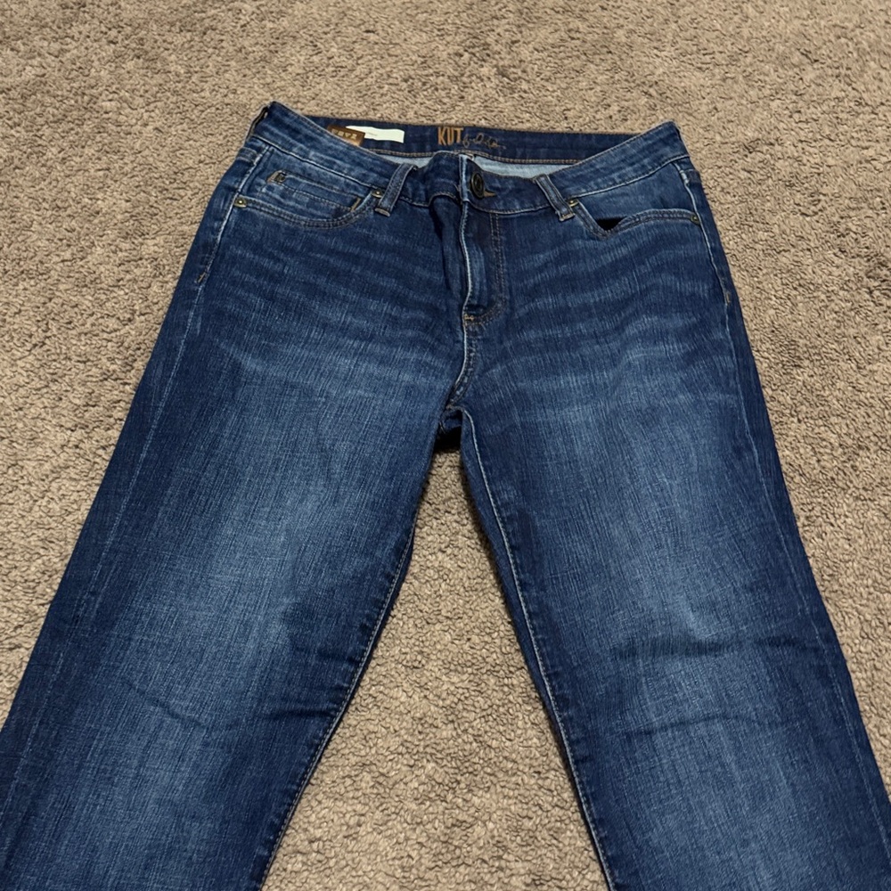 Kut From The Kloth Jeans-Sz 4-Katy Boyfriend Fit-Dark Wash with Fading-EUC - Picture 3 of 13